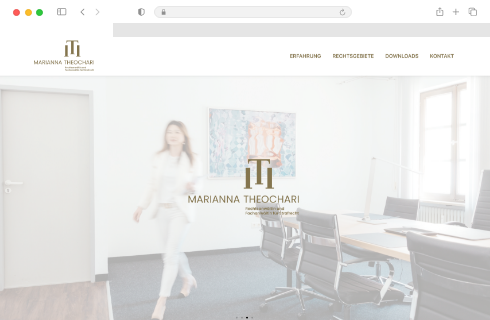 Webauftritt Kanzlei Theochari