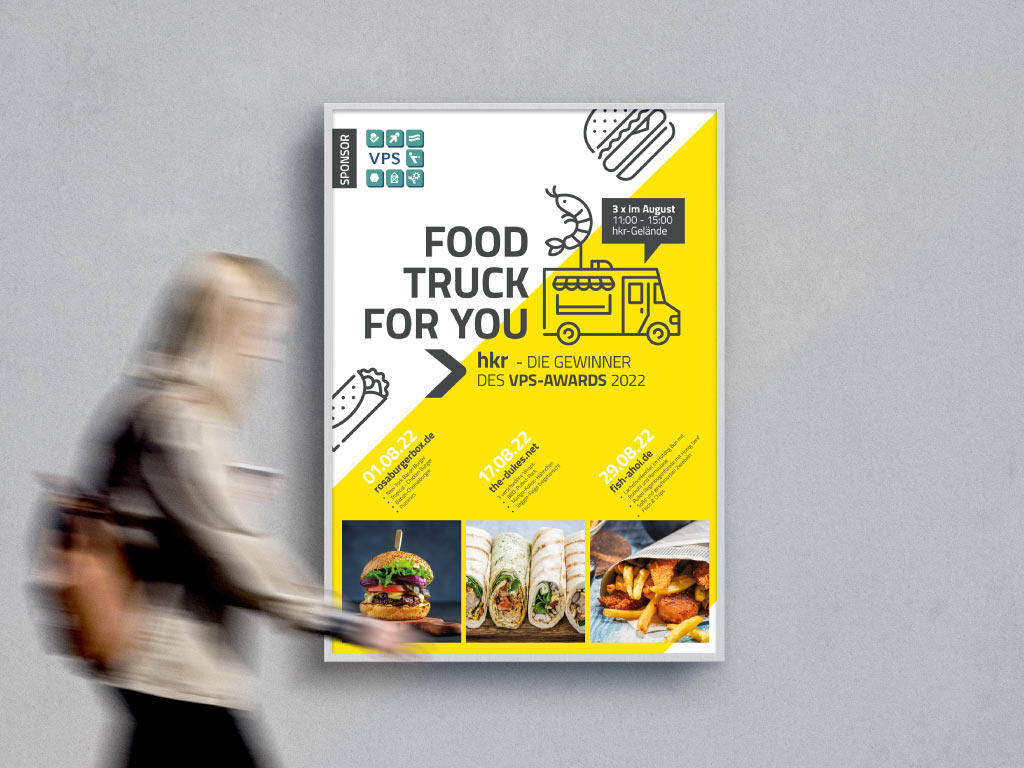 hkr Foodtruck Mockup mit Frau