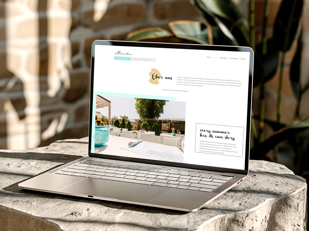 Poseidon Garden – Webdesign für ein tolles Restaurant in Landshut