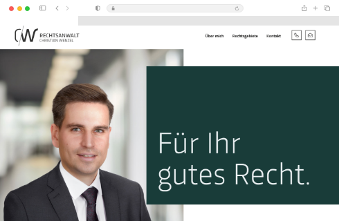 Webauftritt Rechtsanwalt Christian Wenzel