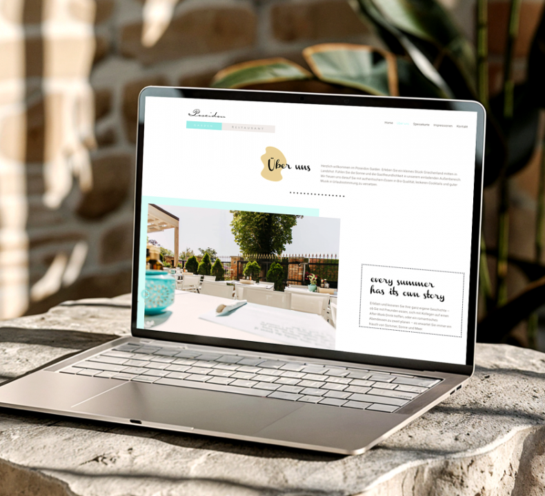 Poseidon Garden – Webdesign für ein tolles Restaurant in Landshut